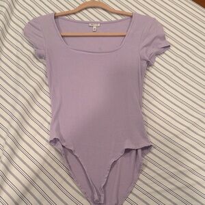 Lilac Ribbed Bodysuit (Size: Small)